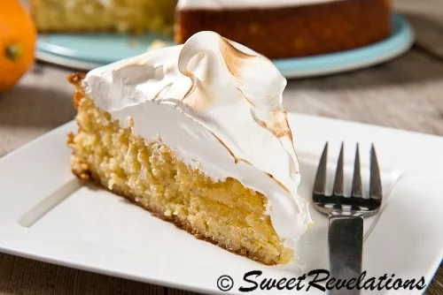 Flourless Meyer Lemon Meringue Cake