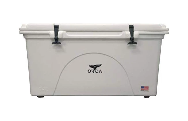 ORCA ORCW020 Cooler with Single Flex-Grip Stainless Steel Handle for Simple Solo Portage, 20 Quart, White