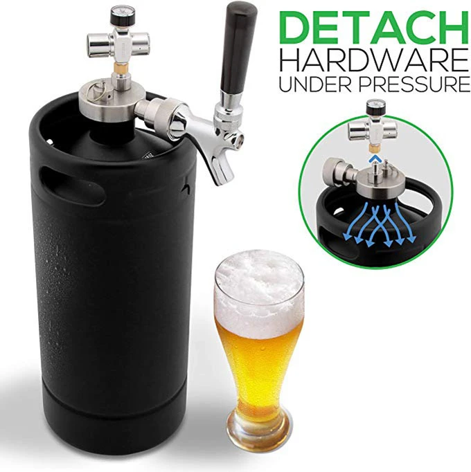 NutriChef Pressurized Mini Keg Beer Growler