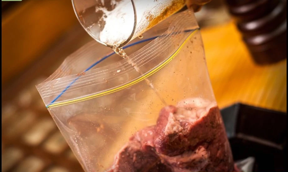 A beer marinate tenderizes meat