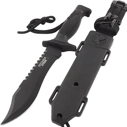 6. Tactical Bowie Survival Hunting Knife Sheath Military Combat Fixed Blade