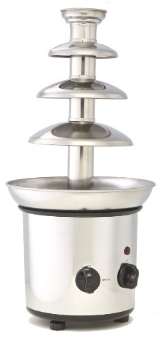 ClearMax CF-892 Electric 3-Tier Stainless Steel Chocolate Fountain, Silver
