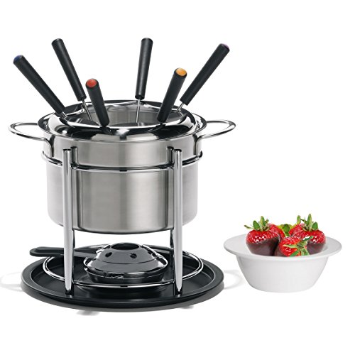 Trudeau Sorento 3-in-1 Fondue Set, 60 oz, Stainless Steel