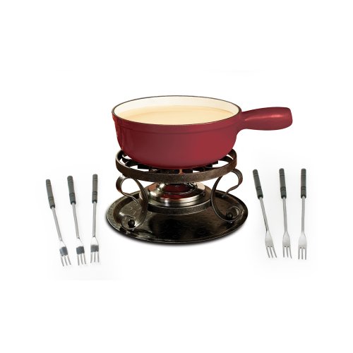 Swissmar KF-66517 Lugano 2-Quart Cast Iron Cheese Fondue Set