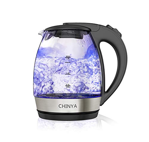 CHINYA Electric Kettle, 1.8-Liter Glass Tea Kettle